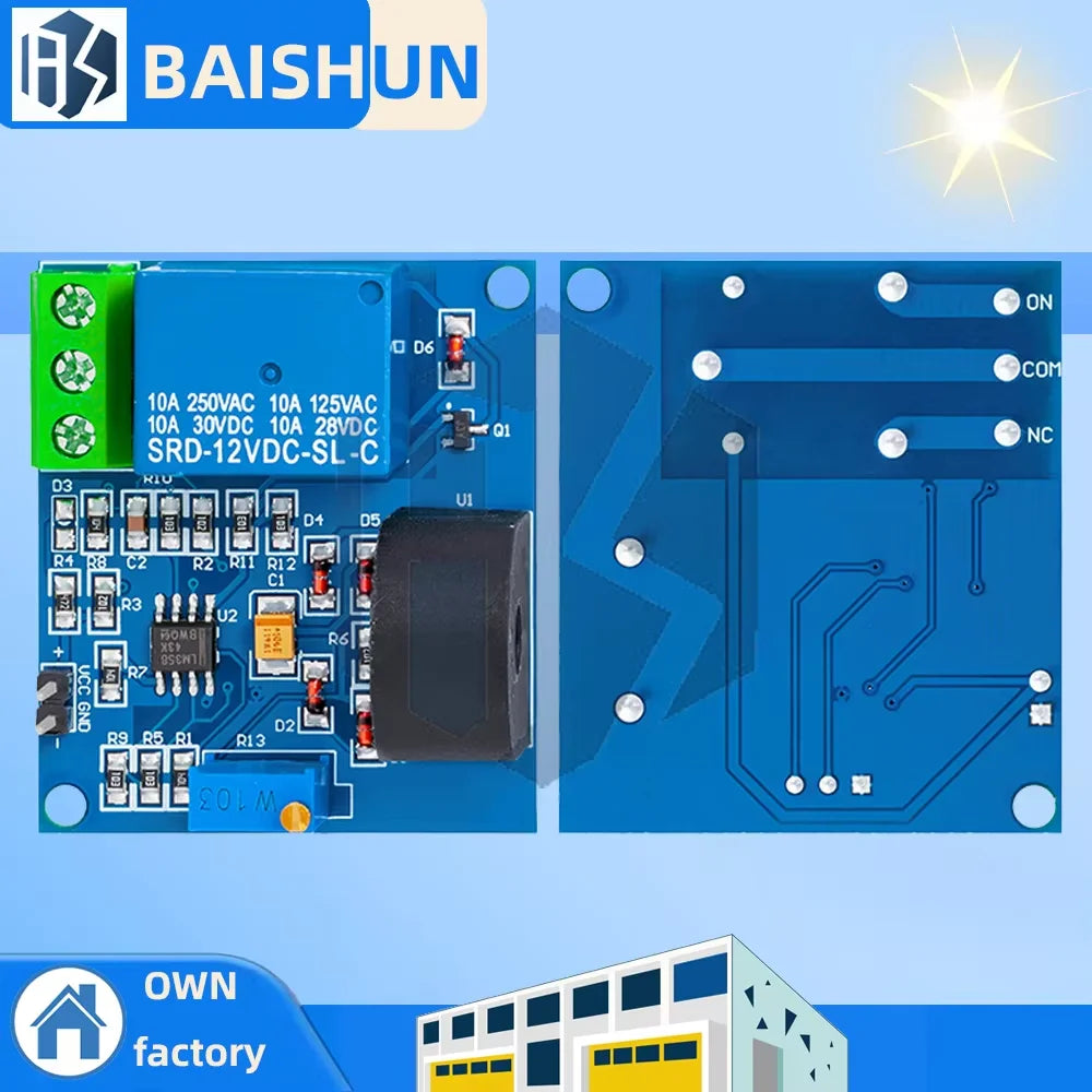DC12V 5A AC Current Sensing Relay Module Overcurrent Protection Zpaxo Default Title