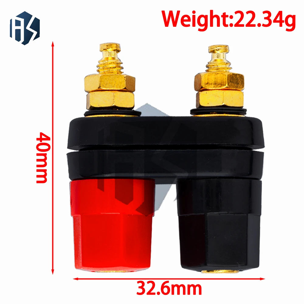 Red Black Banana Plug Connector Hi-fi Speakers Amplifiers Audio Cable Zpaxo