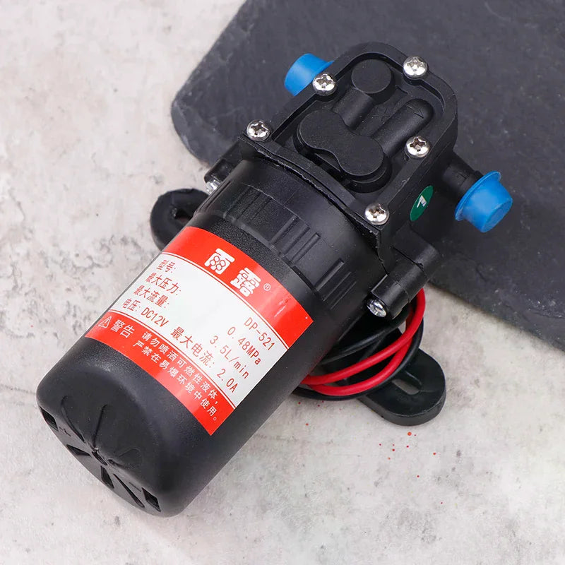 Micro High Pressure Diaphragm Spray Car Wash Water Pump DP-521 Durable 12V 70PSI 3.5L/min Agricultural Electric Water Pump Zpaxo