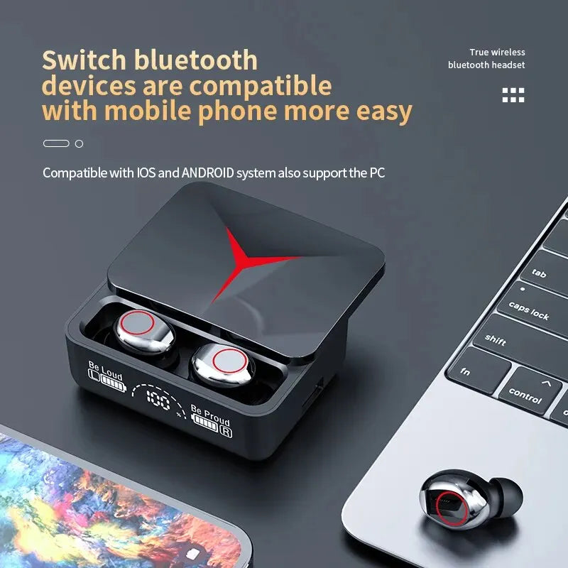 Wireless Bluetooth Earplug Touch Control Sports Earbud LED Display 0