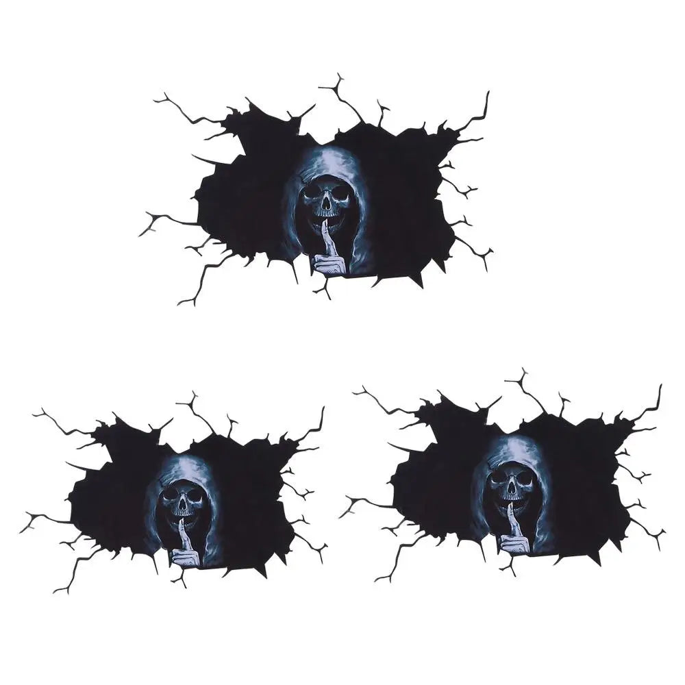 Accessories Skeleton Skull Sticker Decor Party Car Window Pull Fuel Zpaxo