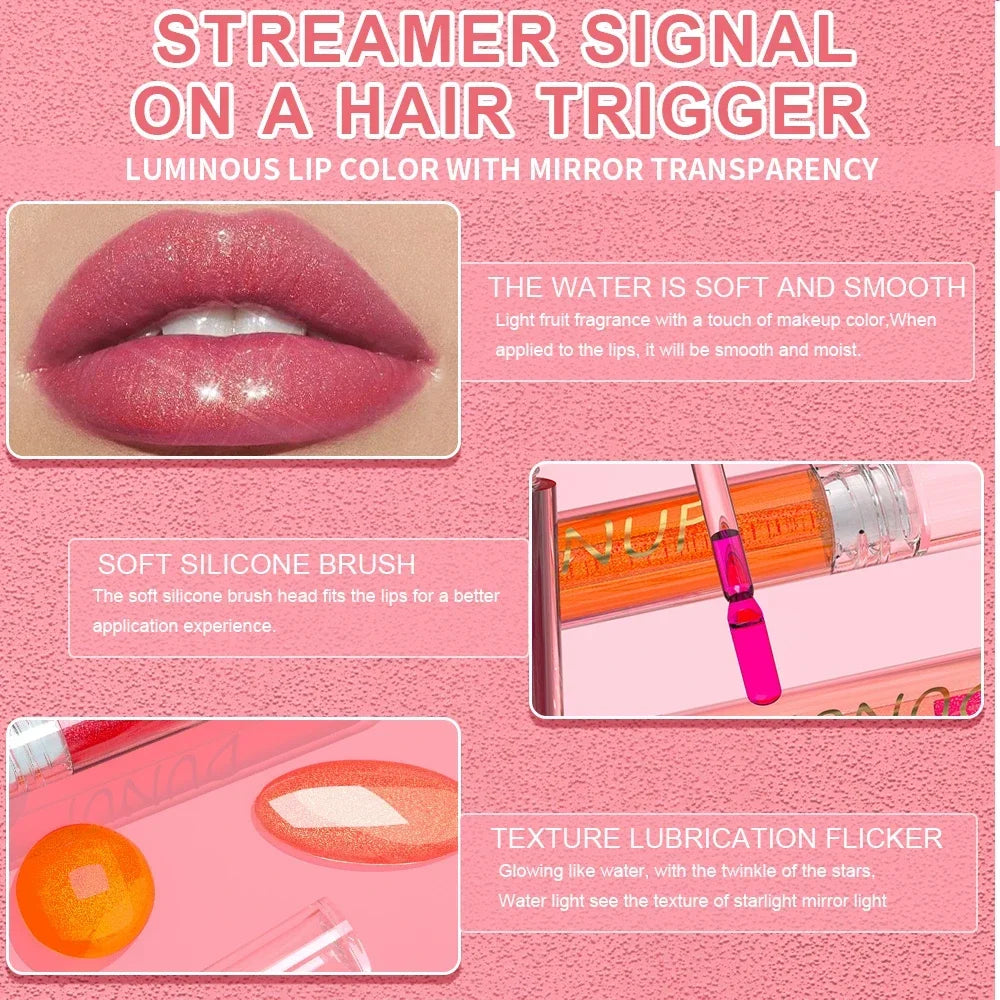 Fruit Color-changing Lip Gloss Long Lasting Nouritious Shine