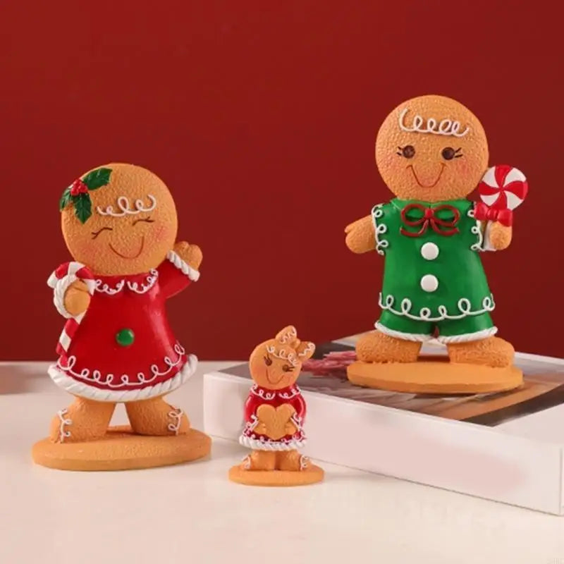 Gingerman Resin Ornament Christmas Figurine Decoration Tabletop Shelf