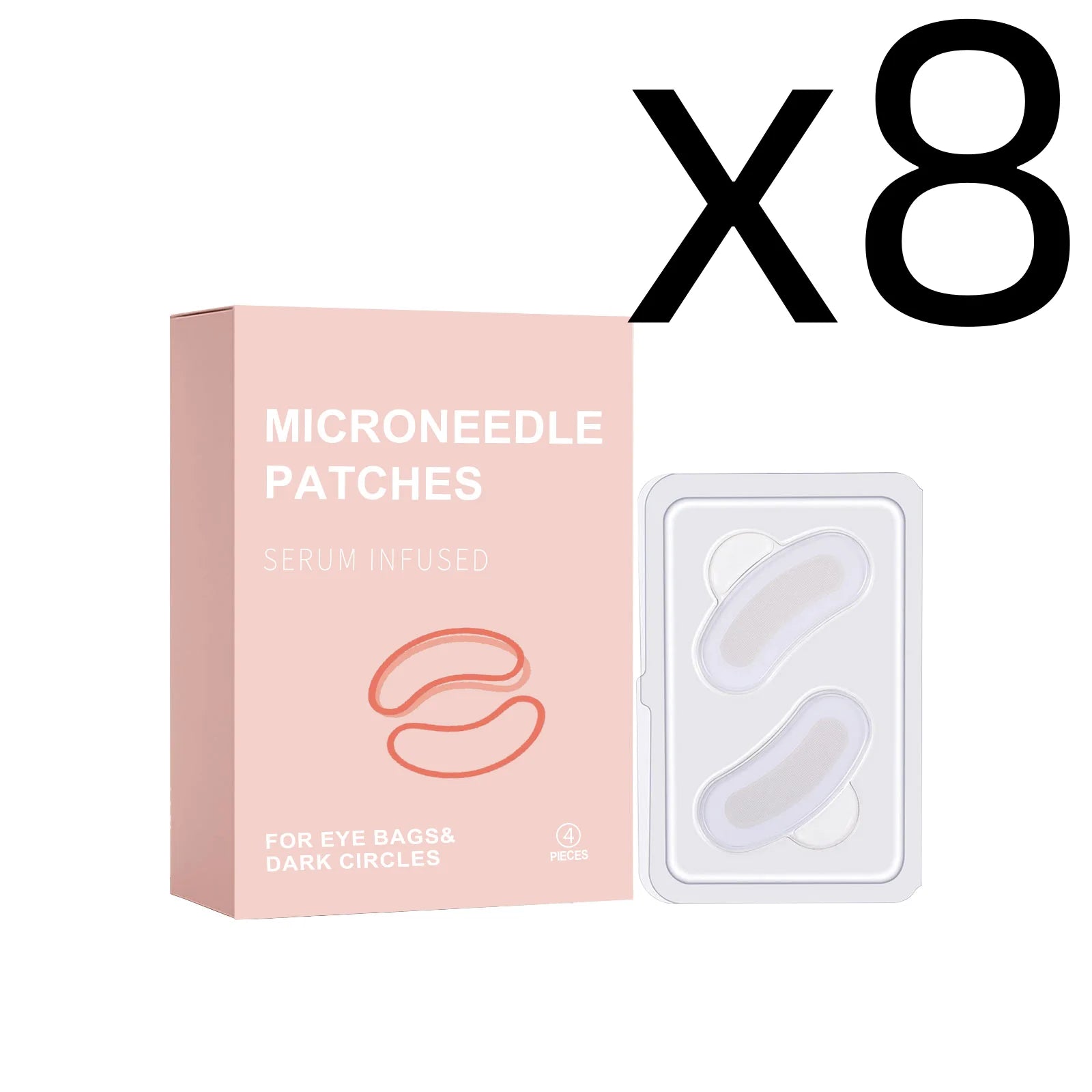 Retinol Eye Patches – Firm, Depuff & Reduce Dark Circles Eye Treatment Patches Zpaxo 4pcs Boxed X 8PCS