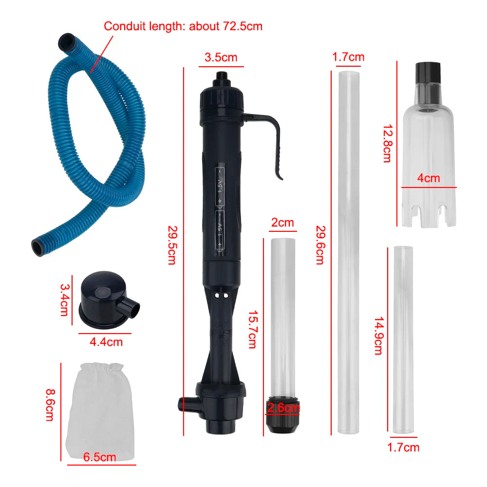 Electric Water Change Pump Waste Remover Filters Tools Aquarium Fish