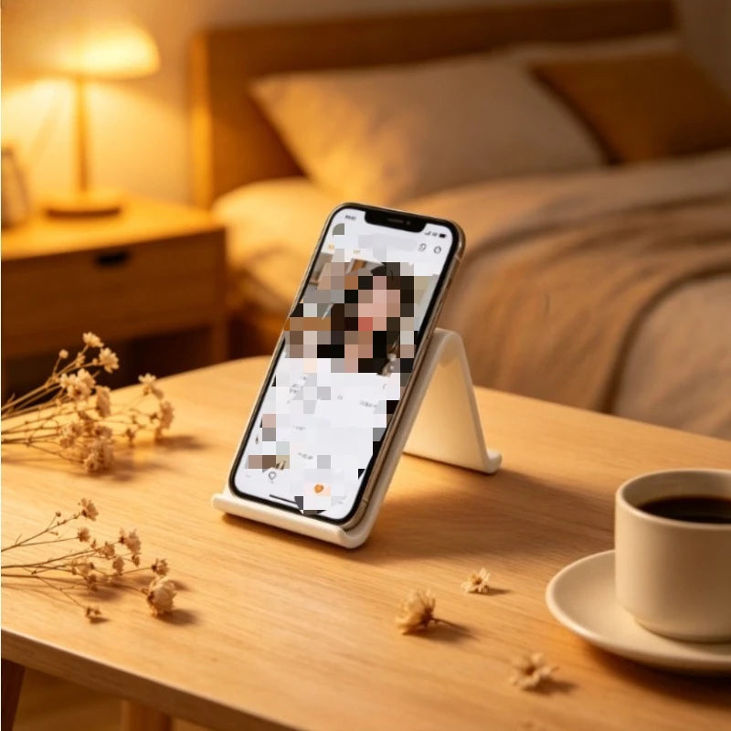 Simple White Desktop Phone Holder Portable Stand All Mobile Phones