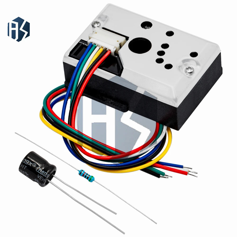 1PCS cCompact Optical Dust Sensor Compatible GP2Y1010AU0F GP2Y1010AUOF Smoke Particle Sensor With Cable Zpaxo