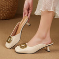 Summer Women Sandals Designer Luxury Shoes Female Trend Elegant Outdoor Slippers Ladies Fashion Casual Mules Sandals Women Zpaxo Beige 42