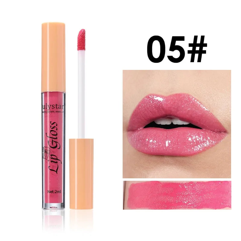 8 Color Glitter Lip Glaze Water Light Mirror Pearlescent Lip Gloss Moisturizing Shimmer Liquid Lipstick Long Lasting Lip Makeup Zpaxo 05