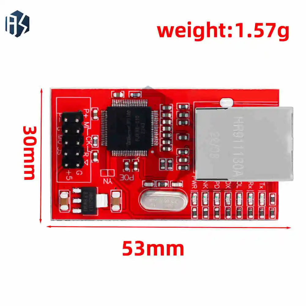 Mini W5100 LAN Ethernet Shield Network Board Module R3 W5100 3.3V 5v Compatible For Arduino Ethernet Mega 2560 Mega2560 Zpaxo