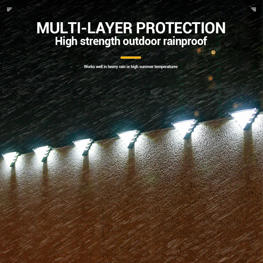 Solar Step Lights Outdoor IP45 Waterproof LED Stair Deck Patio