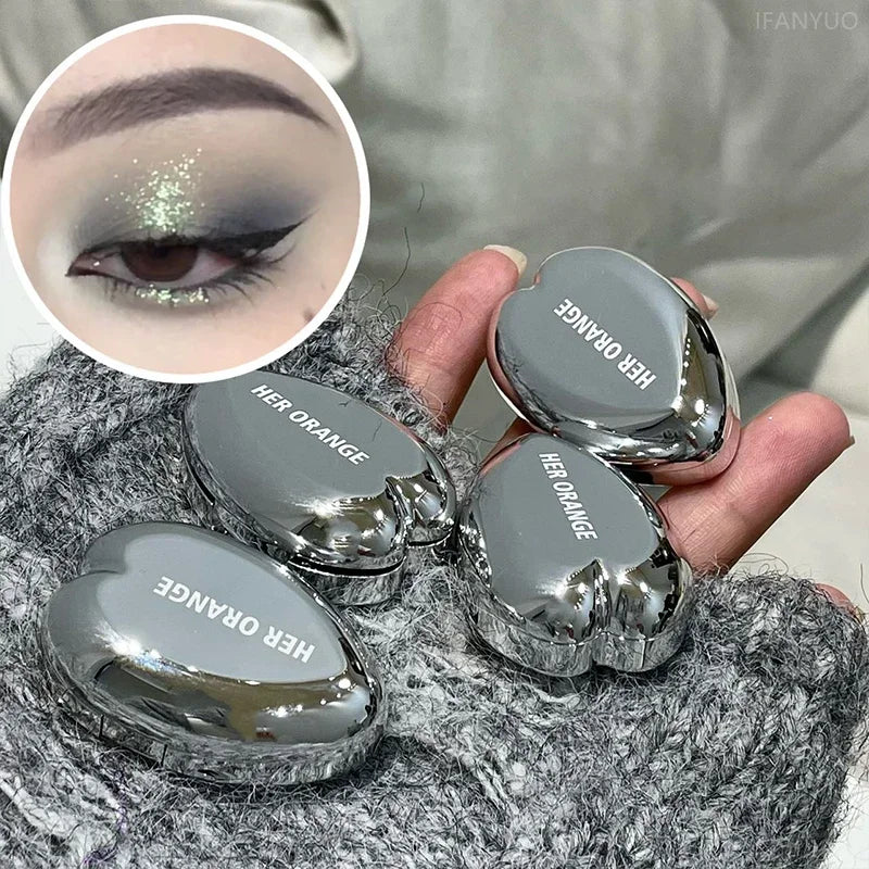 Metallic Glitter Eyeshadow Charm Dream Girl Eye Shadow Plate Blue