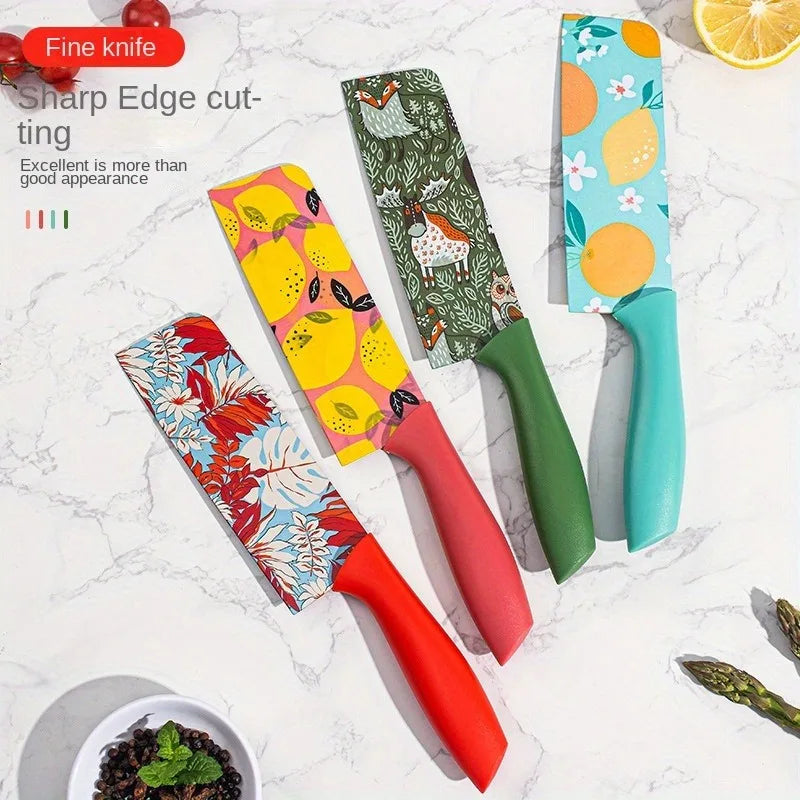 Stainless Steel Santoku Knife Pattern Design Blade Utility Paring