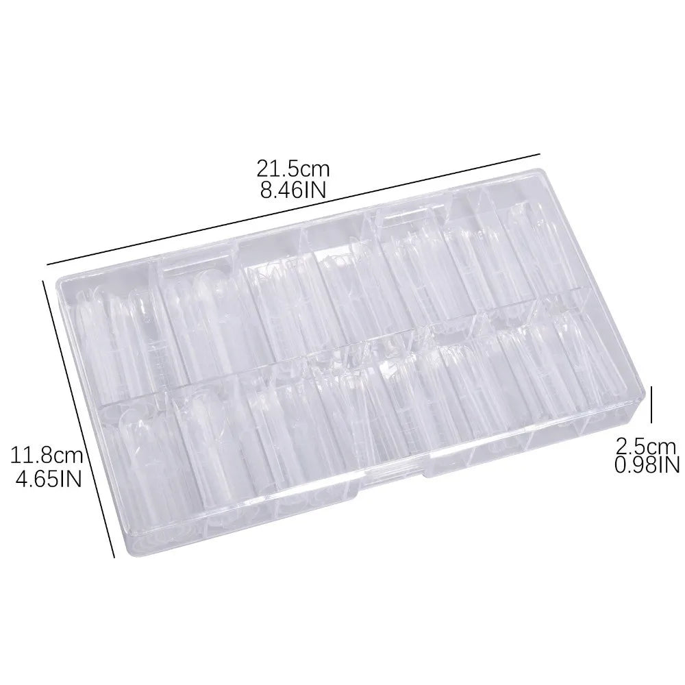 150Pcs Transparent False Nail Full Cover 15 Sizes Nail Forms Smart French Line Quick Building Nail Extension Form Zpaxo