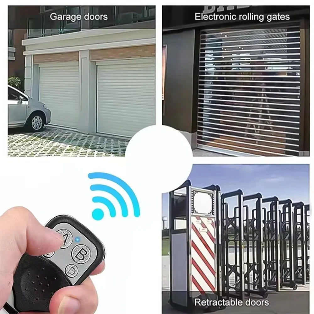 433MHz 4-Button Metal Universal Garage Door Remote Duplicator Remote Control Duplicator Zpaxo