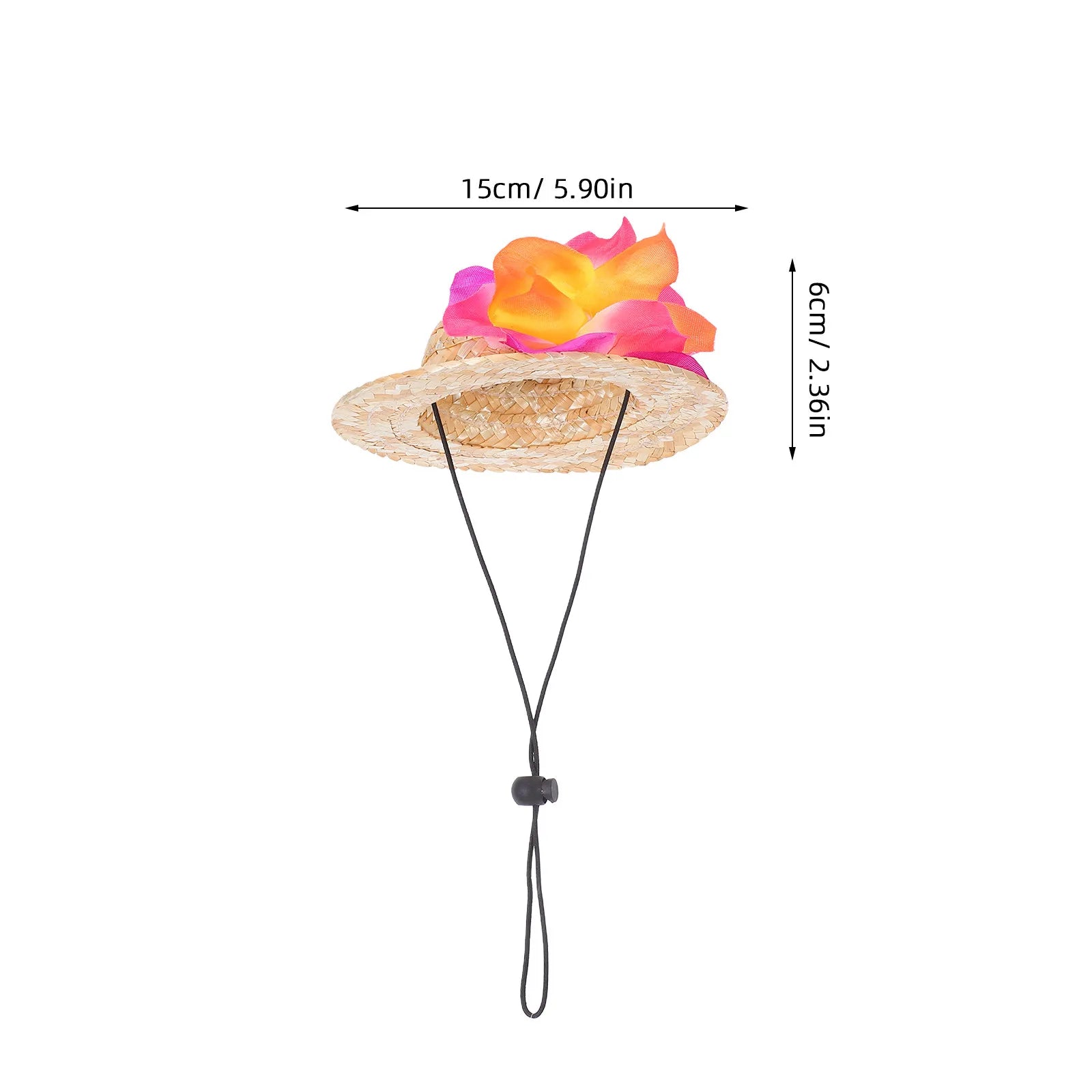 Pet Clothing Puppy Hawaiian Costume Breathable Straw Hat Garland