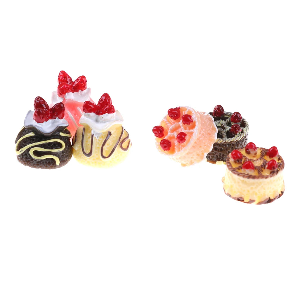 DIY Resin Strawberry Cake Adorable Miniature Cakes Cabochons Phone