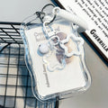 Creative Design Kpop Photocard Holder Transparent Card Holder Keychain Photo Sleeves Bus Card Student Card Case Photo Protector Zpaxo A2
