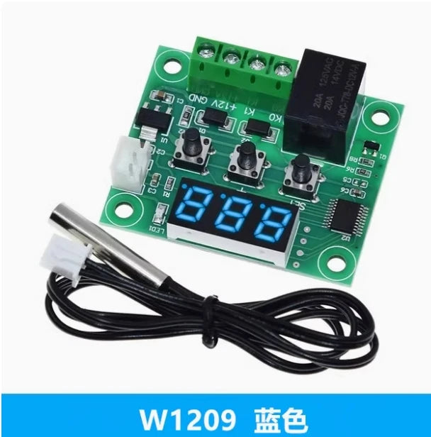 XH-W1209 digital temperature controller, high-precision temperature controller, temperature control switch, miniature temperatur Zpaxo blue 12V