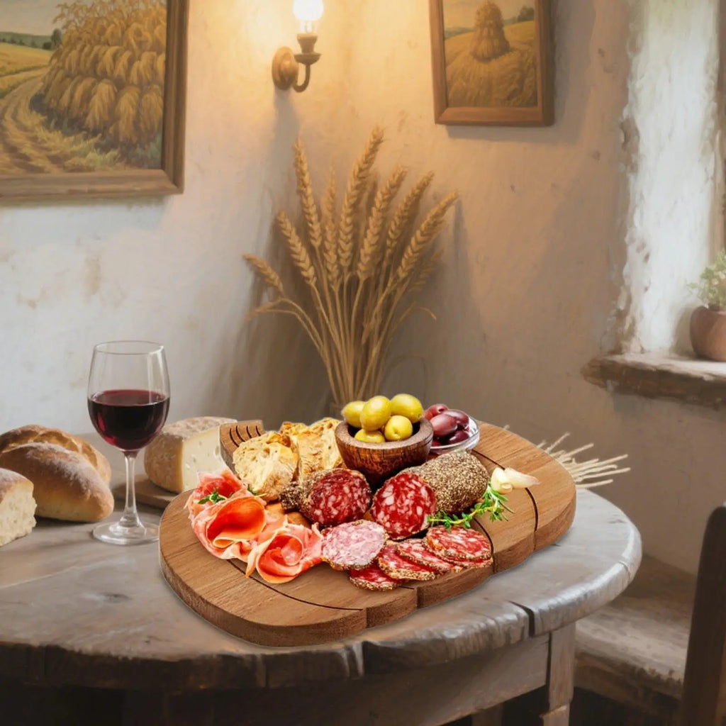 Pumpkin Shaped Wooden Cutting Board & Charcuterie Serving Tray Novelty Serving Board Zpaxo