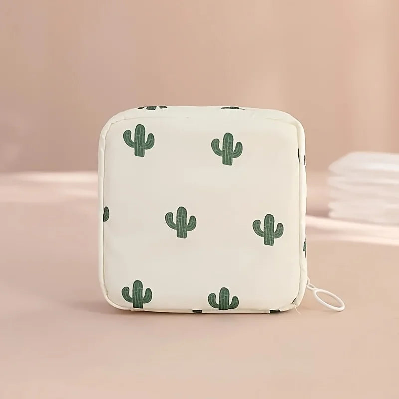 Portable Sanitary Napkin & Tampon Bag – Waterproof Organizer Feminine Hygiene Pouch Zpaxo Ivory