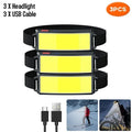 USB Rechargeable COB Headlamp 500 Lumens – 8 Modes, IP65