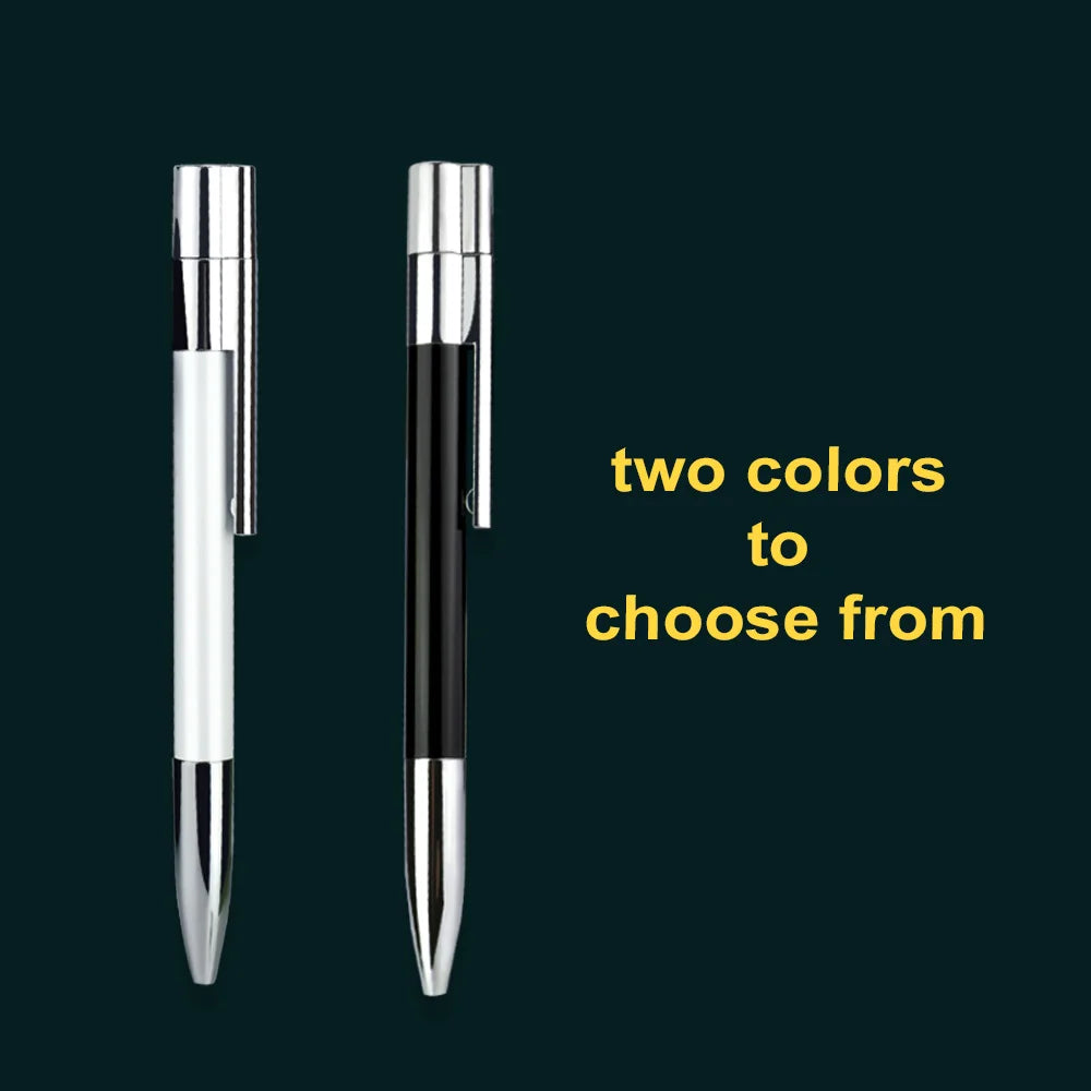 Zsuit Free Logo Metal Pen USB 32GB 64GB USB Flash Drive 2.0 Memory Stick 128G Pendrive 2in USB Storage Key USB Drive Zpaxo