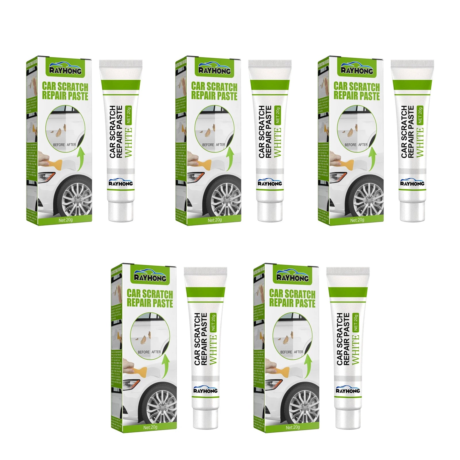 RayHong Fiberglass Repair Paste | Quick Dry Long Strand Fiber Fiberglass Repair Paste Zpaxo 5sets boxed