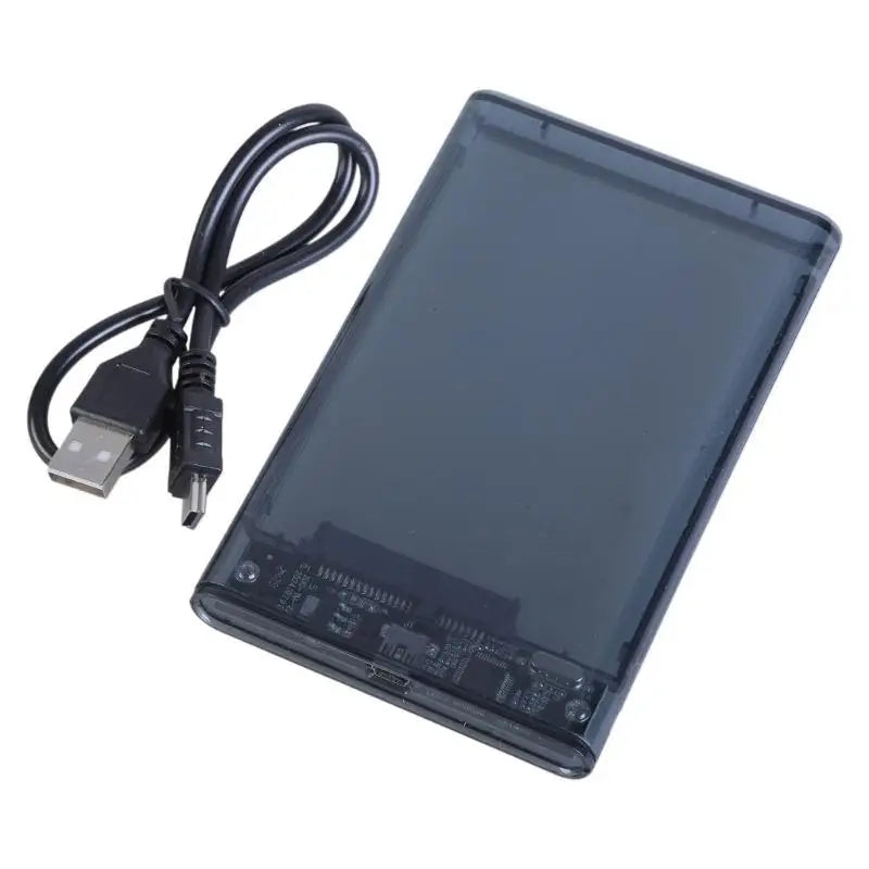 652F Durability 2.5Inch External Hard Disk Box Enclosure for HDD with Plugs and Play Functionality Gray Hard Disk Case Zpaxo