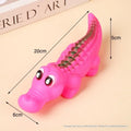 Interactive Games Squeaky Rubber Crocodile Dog Toy Durable Chew Play Zpaxo A2