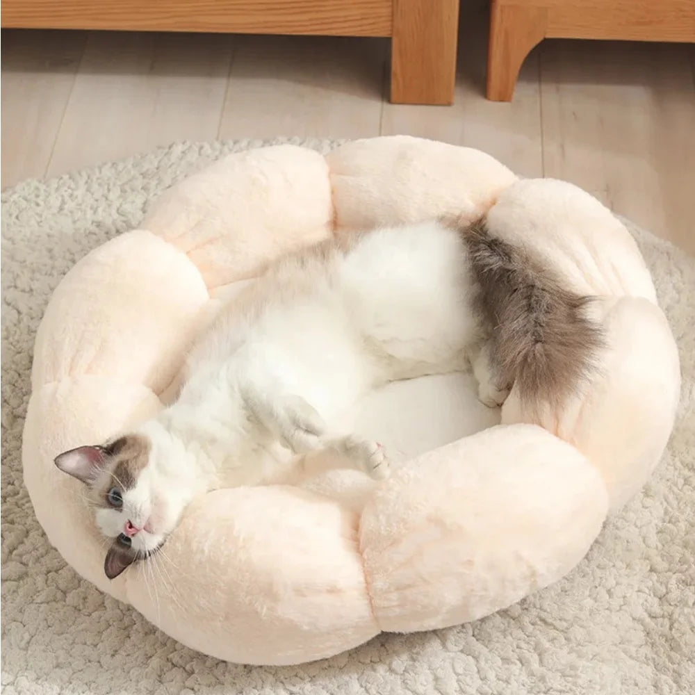 Comfortable Sleep Pet Bed Unique Flower-shaped Indoor Outdoor Use Dog