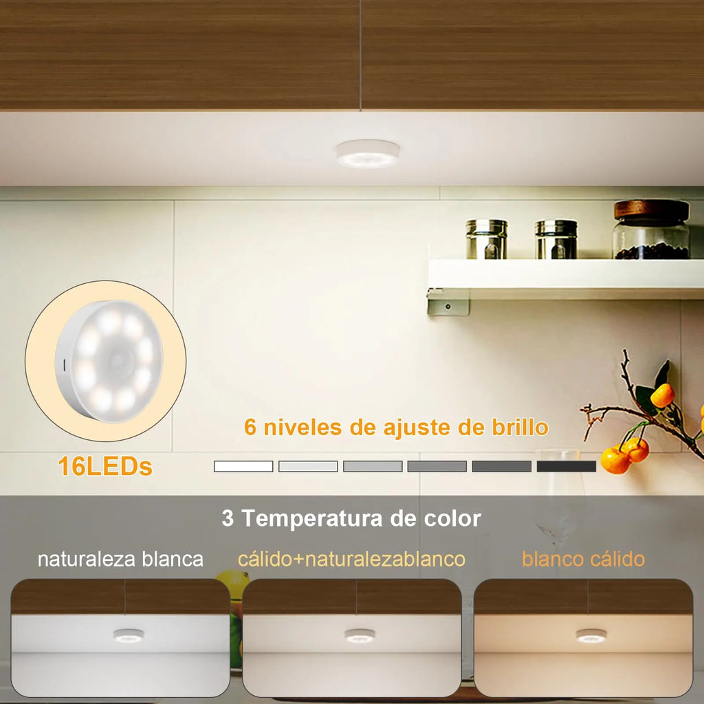 USB Rechargeable LED Night Light with Switch, Motion Sensor Magnetic Wireless Lamp, Warm White No Flicker for Closet Bed Cabinet Zpaxo