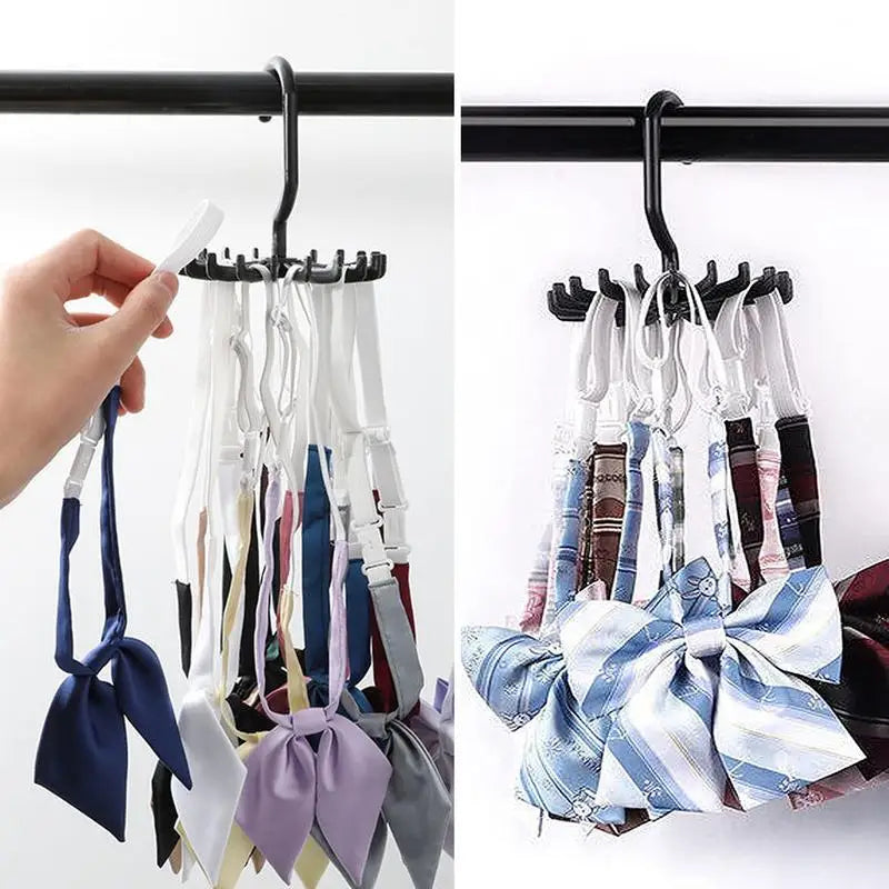 Twirl Tie Rack Rotating Scarf Hanger Holder 360 Belt Hook Cupboard