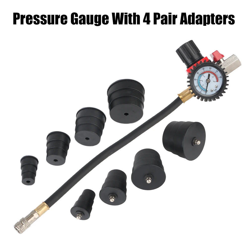 Car Turbocharger System Leak Tester 1-3 8'' 3-1 2'' Adapters Pressure