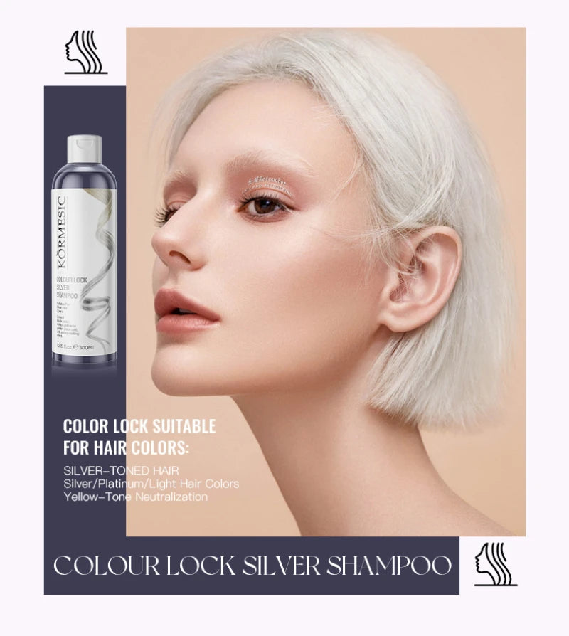 Unisex Color-Protecting Shampoo,Color Locking,Moisture Replenishing Shampoo,Lasting Color Care Purple Pink Color Fixing Shampoo Zpaxo