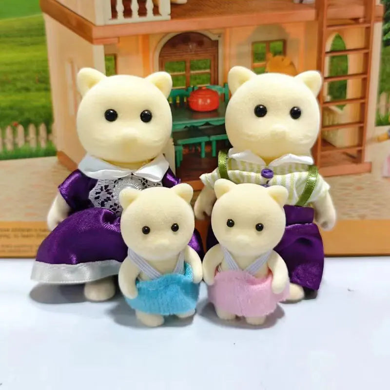 Dollhouse 1 12 Simulation Forest Family Doll Reindeer Panda Animal Zpaxo Mi Cat Family