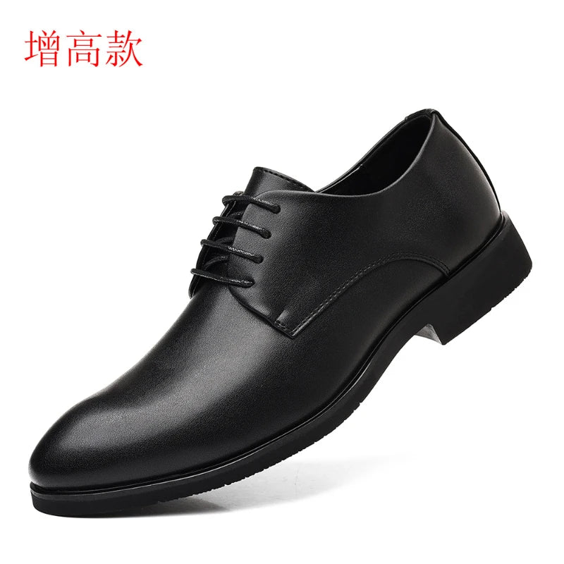 Elevator Dress Shoes Soft Sole Trendy Leather Business Formal British Zpaxo Increase Height 40 China Mainland