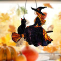 1Pc Halloween Gothic Acrylic Black Cat Suncatcher Window Decoration Wind Chime Hanging Ornament For Home &Party Zpaxo A2