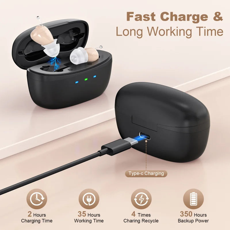 Hearing Amplifiers Earbud Digital In-ear Enhancer Sound Voice