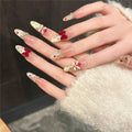 3D Waking Lion Fake Nails Year's Fortune False Nail Tips Girl Press Zpaxo M-CTY