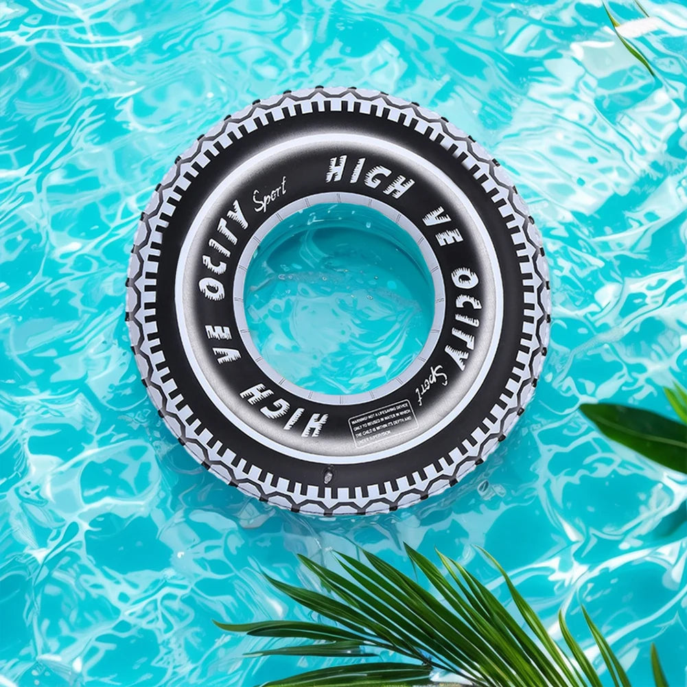 Tyre Shaped Adults Swimming Ring Decorations Car Tire Inflatable Pool