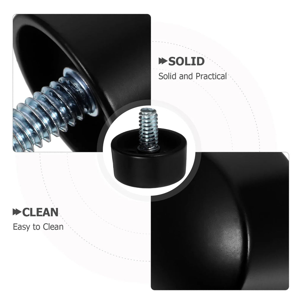 Decorative Black Curtain Rod Finials End Caps Plastic Metal Easy