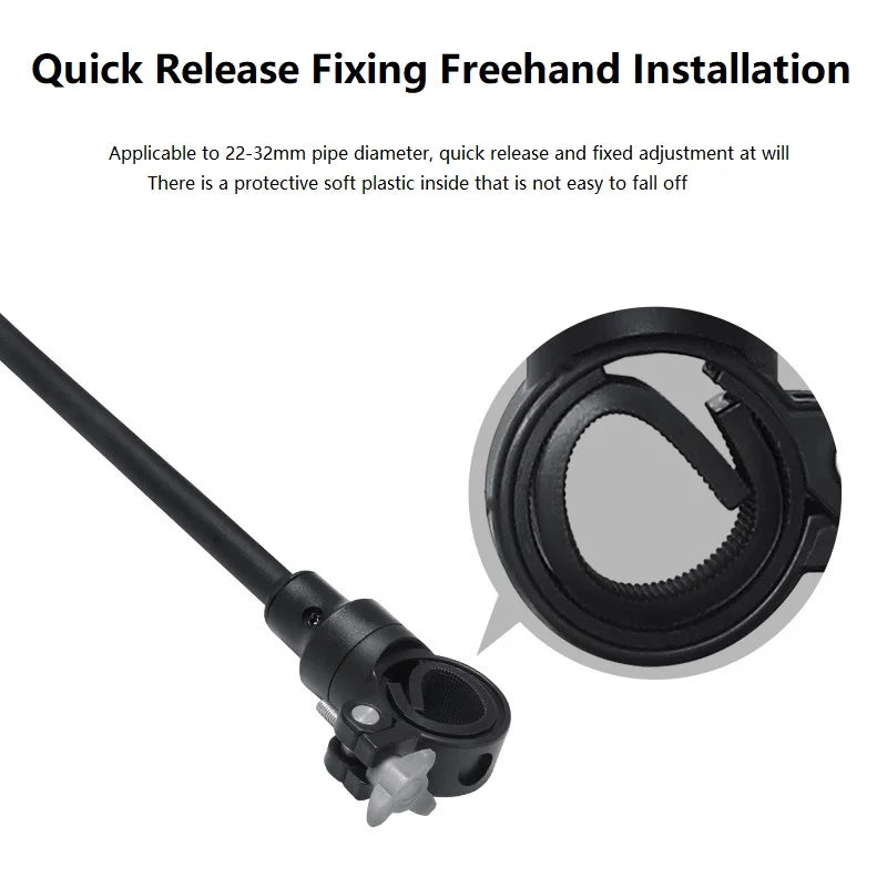 1PC Bicycle HD Rearview Handlebar Mirror 360° Mountain Road Bike Motorcycle Universal Bendable Hose Adjustable Rearview Mirror Zpaxo