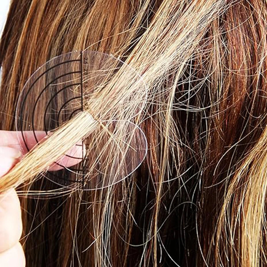10-100 Pcs Heat Shield Guards for Hair Extensions Clear PVC with Scale Single Hole round Spacer Template Keratin Glue Protection Zpaxo