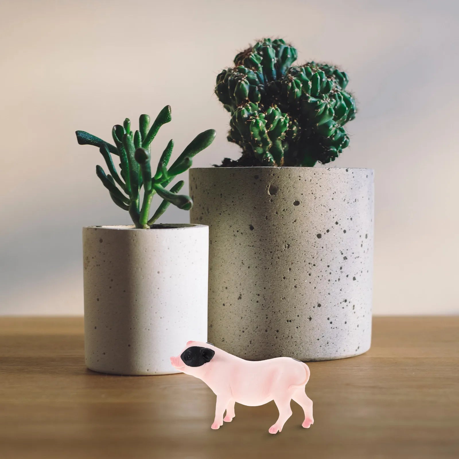 Realistic Simulation Pig Plastic Animal Decor Small Ornament Room