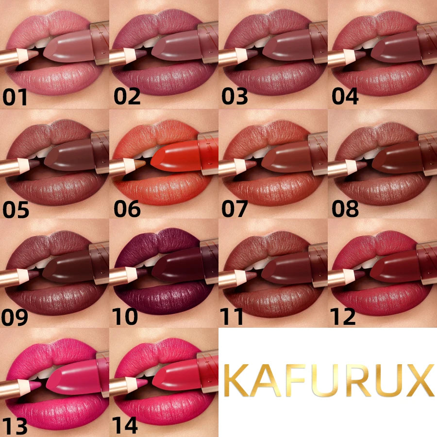 14-Color Matte Lipstick Non-fading Long-lasting Velvet Finish Smooth