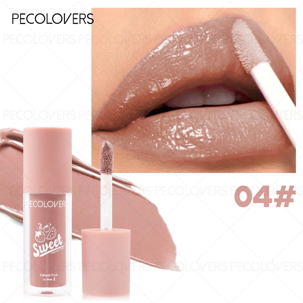1PC Natural Nude High-gloss Lip Gloss-Long-lasting Moisturizing, Mirror-like Gloss, Berry Color, Light and Non-sticky, Non-stick Zpaxo 04