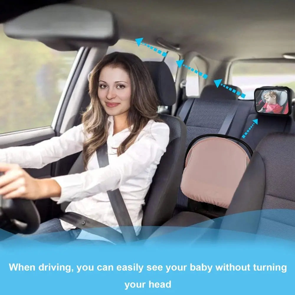 360 Rotation Baby Car Mirror Adjustable Wide Angle Rear View Zpaxo
