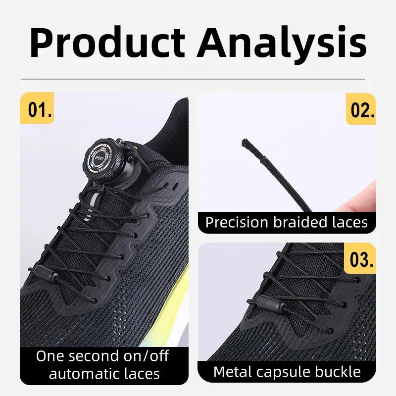 No-Tie Elastic Shoelaces with Swivel Buckle – Kids & Adults