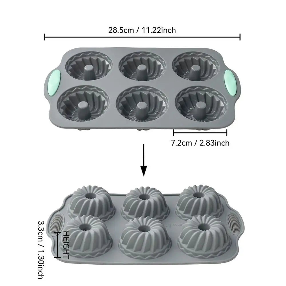 6 Cavity Silicone Mold Reusable Wreath Ice Cubes Tray Birthday Zpaxo A